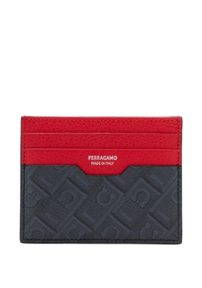 Ferragamo embossed leather cardholder - Black