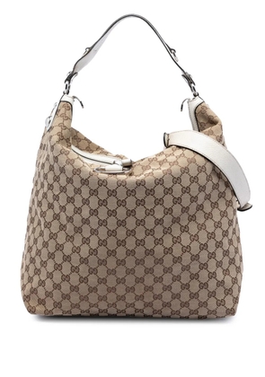 Gucci Pre-Owned 2016-2025 Large GG Canvas Icon Bit Hobo satchel - Neutrals