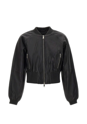 HERSKIND Dario elasticated leather jacket - Black
