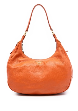 Prada Pre-Owned 2010-2025 Vitello Daino Zip Top Hobo shoulder bag - Orange
