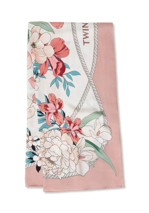 TWINSET floral-print scarf - White