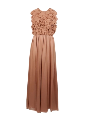 Ulla Johnson ruffled pleated gown - Neutrals