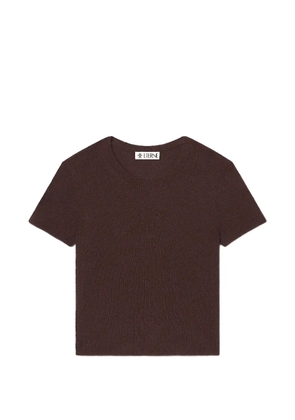 ETERNE short-sleeve cashmere T-shirt - Brown