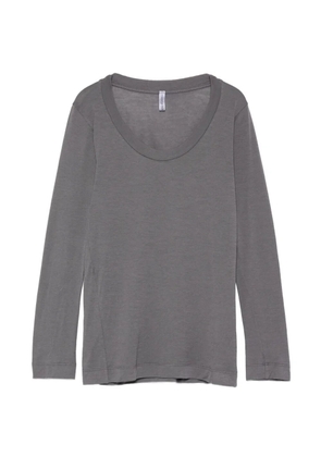 Daniele Fiesoli long-sleeve scoop-neck T-shirt - Grey