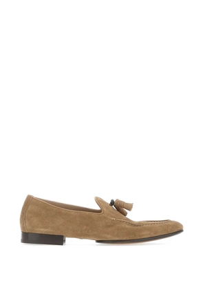 Doucal's tassel-detail suede loafers - Brown