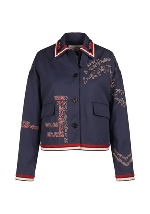 Valentino Garavani beaded collar jacket - Blue