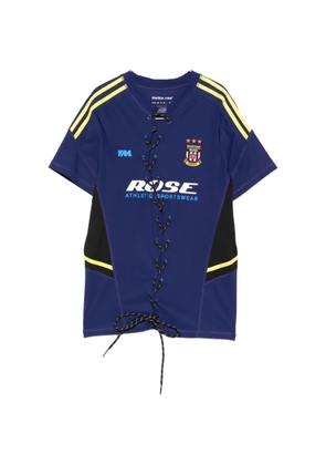 Martine Rose lace-up stripe T-shirt - Blue