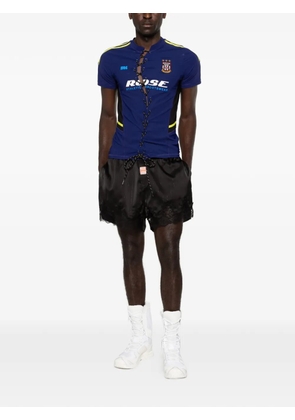 Martine Rose lace-up stripe T-shirt - Blue