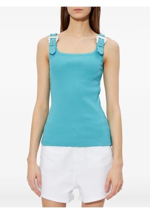 Versace Jeans Couture Baroque-buckle tank top - Blue