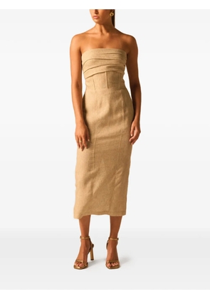 JBQ Bellucci strapless midi dress - Neutrals