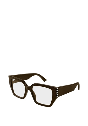 Gucci Eyewear logo-lettering glasses - Brown