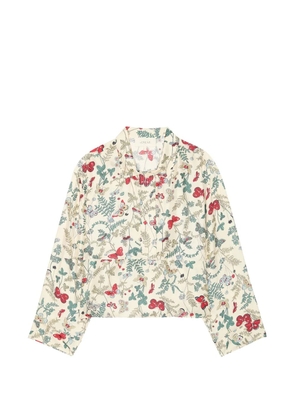 The Great. The Meadow floral top - Neutrals
