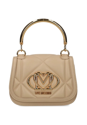 Love Moschino quilted logo tote bag - Neutrals