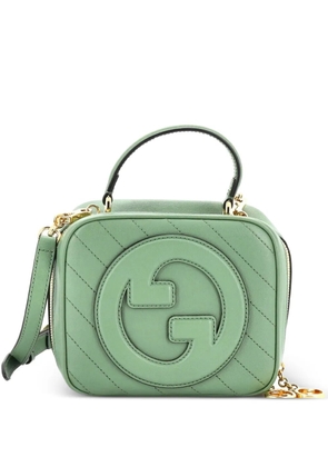 Gucci Pre-Owned Blondie NM Top Handle Shoulder Bag Diagonal Quilted Leather satchel - Green