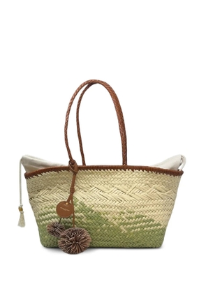 GIANNI CHIARINI Paloma braided-handle shoulder bag - Neutrals