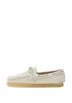 Clarks Originals leather boat shoes - White