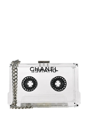 CHANEL Pre-Owned 2004 cassette tape clutch bag - White