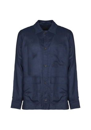 Paltò button pockets jacket - Blue