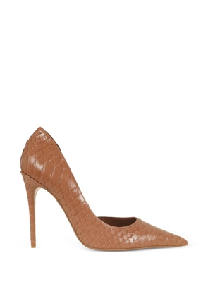 Paris Texas pointed snake-effect pumps - Brown