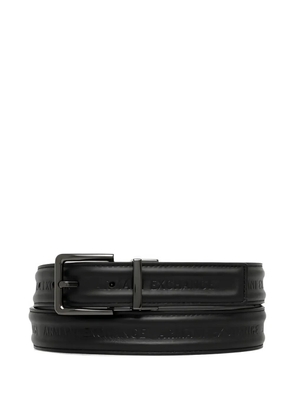 Armani Exchange logo-debossed belt - Black