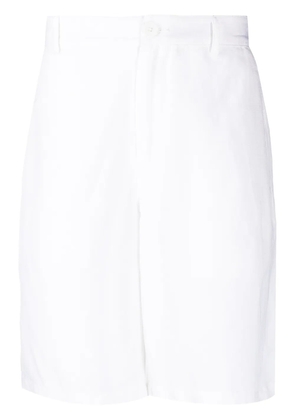 Armani Exchange linen bermuda shorts - White