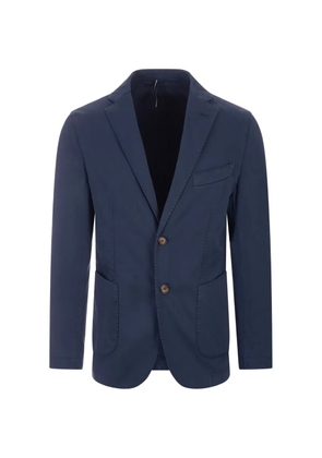 russocapri oxford single-breasted blazer - Blue