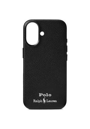 Polo Ralph Lauren iPhone 17 pebble-grain phone case - Black