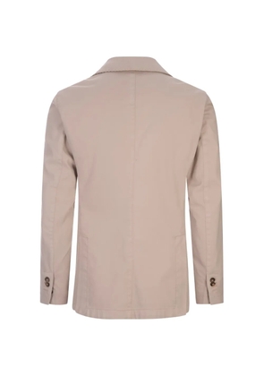 russocapri oxford single-breasted blazer - Brown