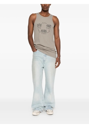 MADFRENZY Joy Love Pain print top - Neutrals