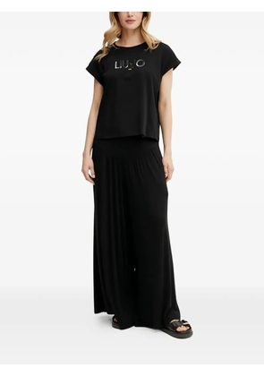 LIU JO logo-embellished T-shirt - Black
