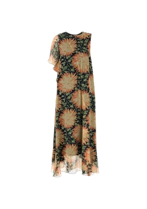 LOEWE floral-print silk dress - Yellow