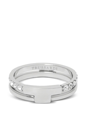 Trussardi embellished band ring - Silver