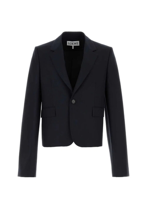 LOEWE single-breasted wool blazer - Blue