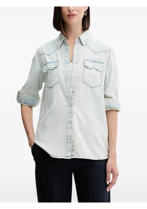 Benetton patch-pocket denim shirt - Blue