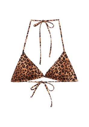 MC2 Saint Barth Leah leopard-print bikini top - Brown