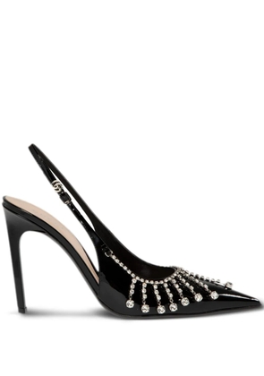 Gucci 105mm crystal chain pumps - Black