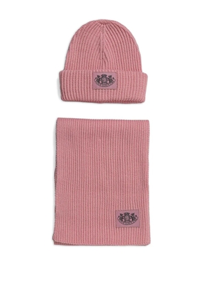 Juicy Couture wool-blend beanie hat set - Pink