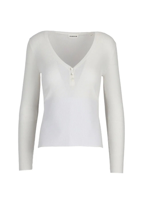 P.A.R.O.S.H. Cipria V-neck top - White