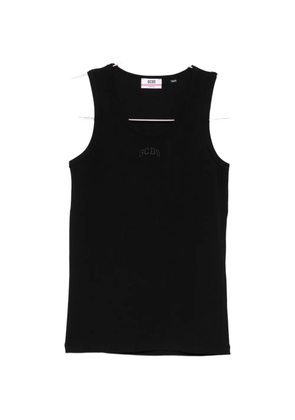 GCDS logo-embroidered top - Black