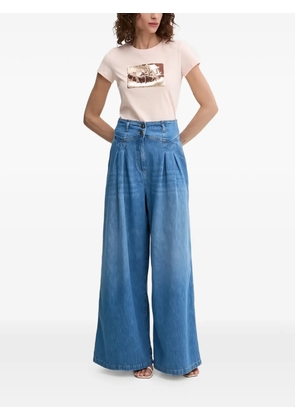 Armani Exchange sequin graphic T-shirt - Pink