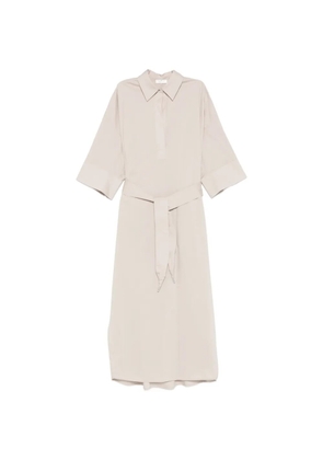 PANICALE belted midi shirt dress - Neutrals