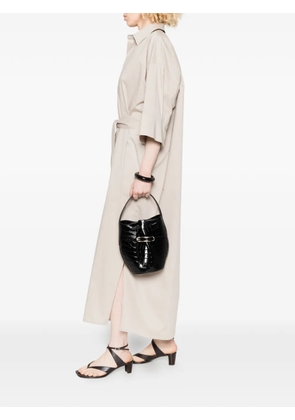 PANICALE belted midi shirt dress - Neutrals