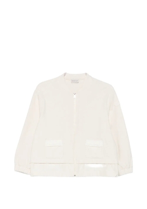 Moncler bouclé zip-up sweater - Neutrals