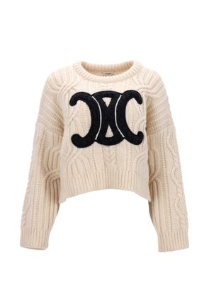 Celine Pre-Owned Triomphe knitted sweater - Neutrals