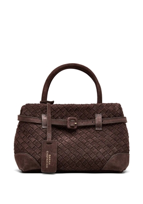 Sarah Chofakian mini Entrelazo top handle mini bag - Brown