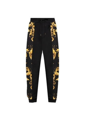 Versace Jeans Couture Chromo Couture-print drawstring-detail cotton track pants - Black