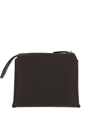 The Row zip fastening clutch bag - Brown