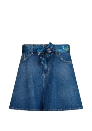 LIU JO scarf-belt mini skirt - Blue