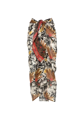 Anjuna floral pareo - Neutrals