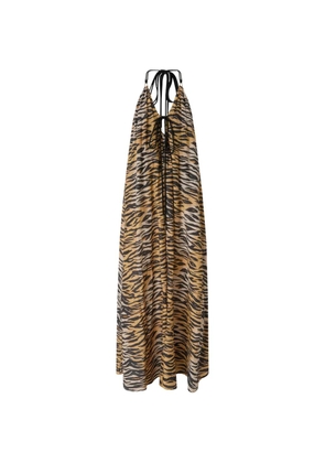 PINKO tiger-print dress - Neutrals